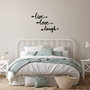 Wallity Live Love Laugh Escultura de pared de metal negra